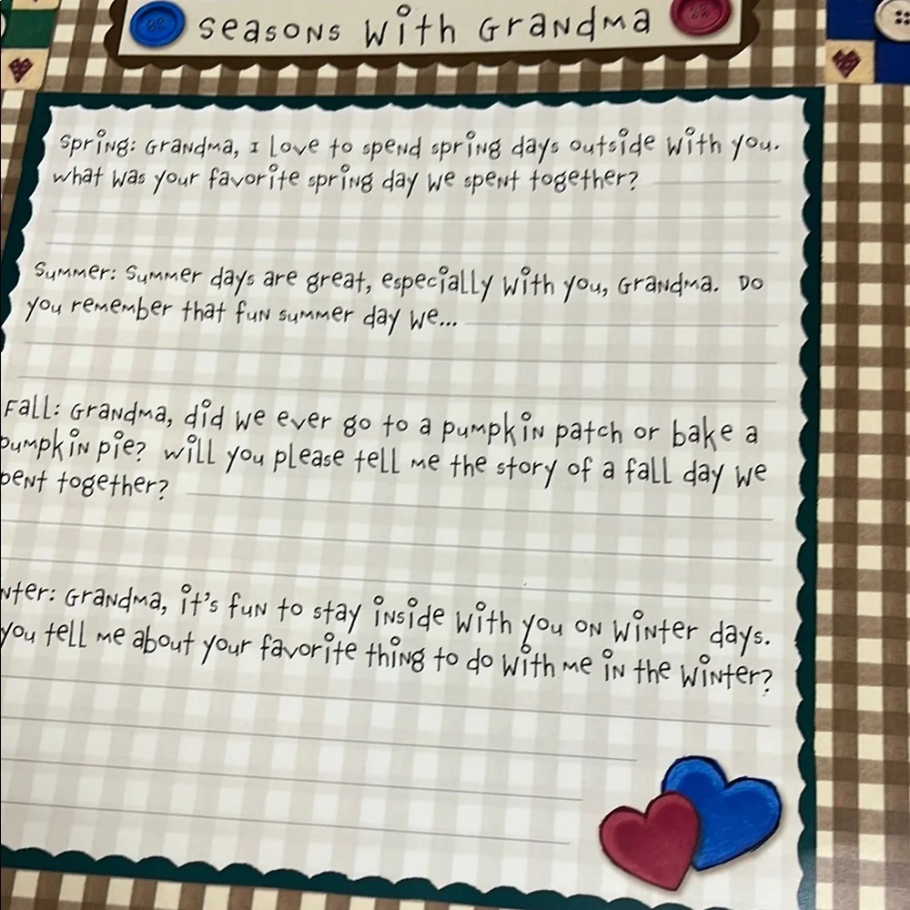 Grandma's House Memory Keeper Scrapbook - Blue